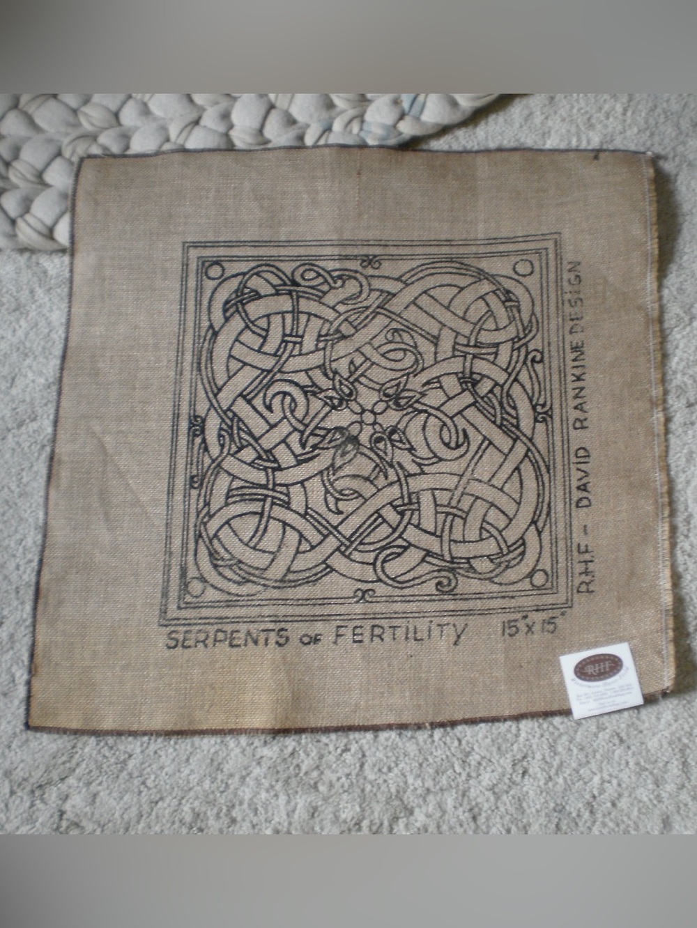 RHF David Rankine Rug Hooking Pattern - Celtic Serpents Print